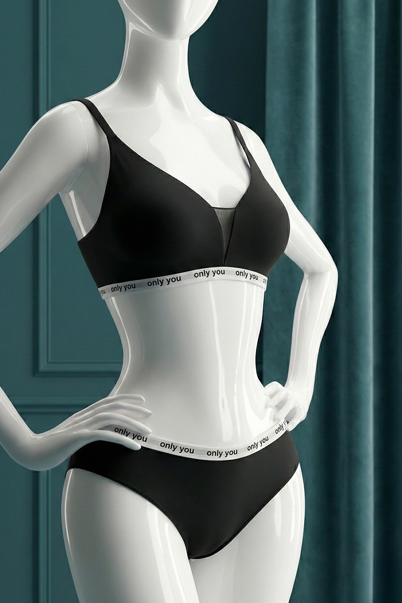 French Style Wireless Bra Set Women