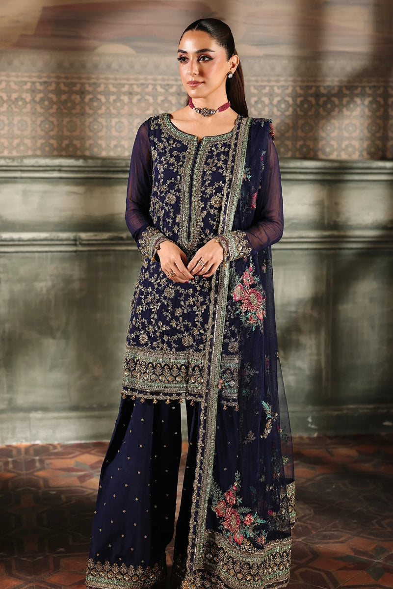 3-Piece Stitched Luxury Chiffon Suit