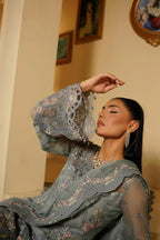 03-Piece Chiffon Suit With Embroidery - Ready To Wear