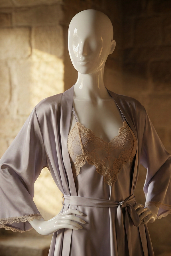 Loose Backless Pajamas Pure Color Comfort Suspender Skirt Lace-up Cardigan