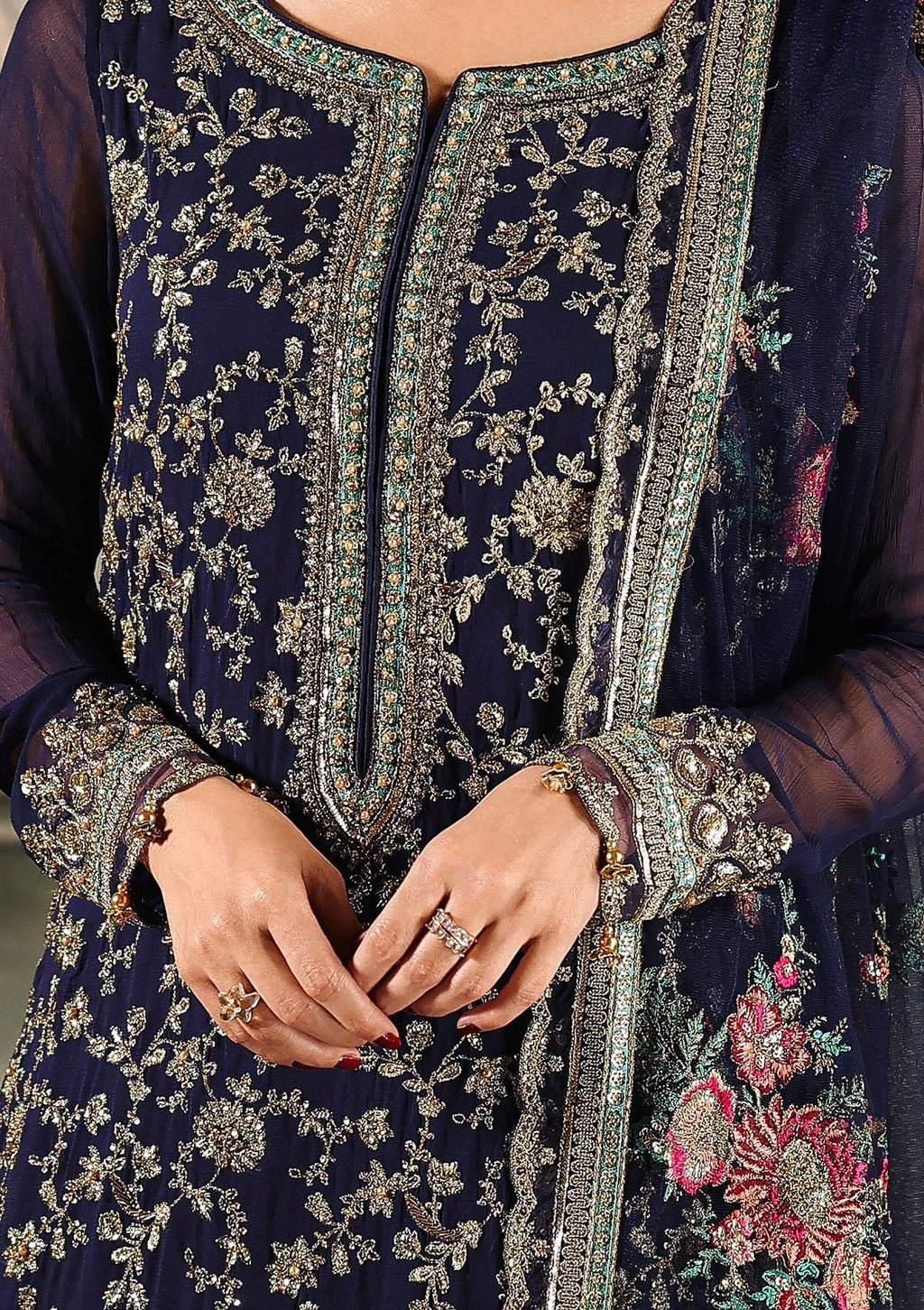 3-Piece Stitched Luxury Chiffon Suit