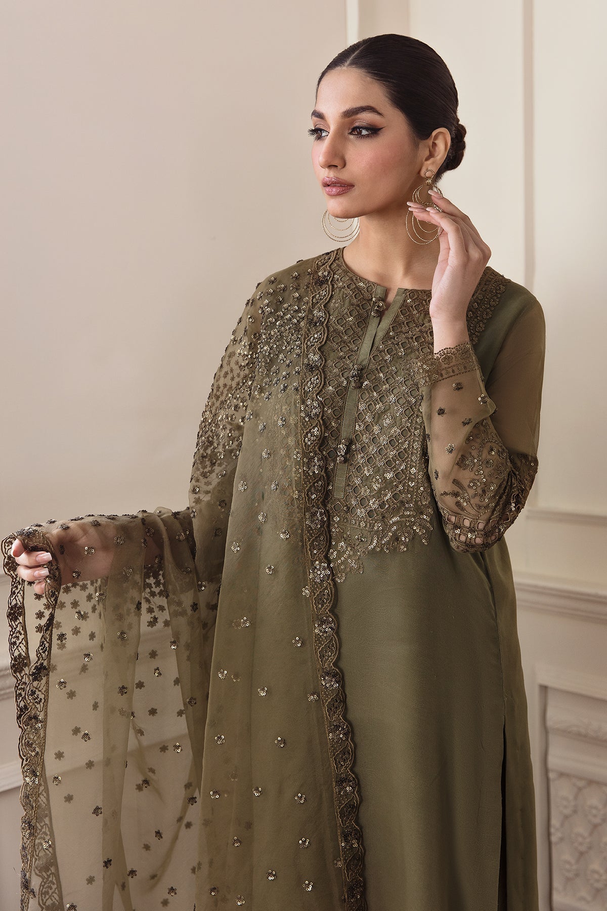 3-Piece stitched – Chiffon  Suit - Ready to Wear