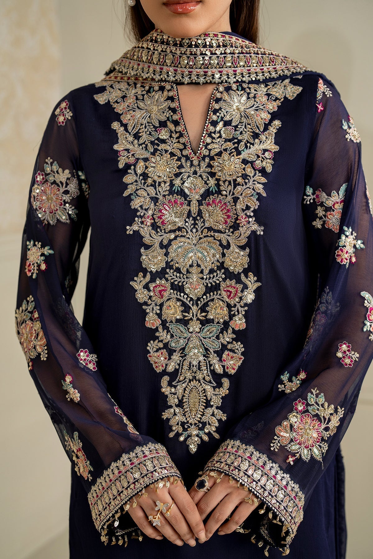 Baroque  with  Pure Chiffon Suit