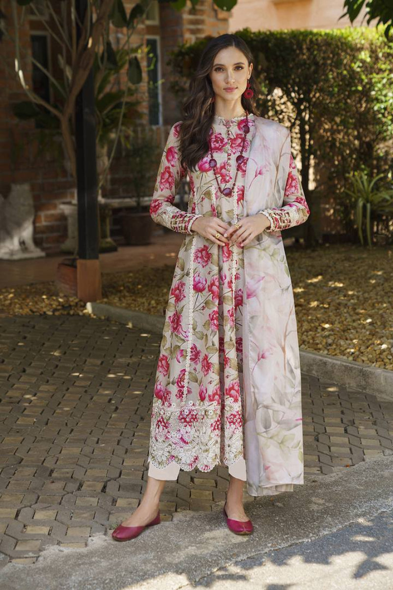03-Piece Printed Lawn Suit - Ready To Wear