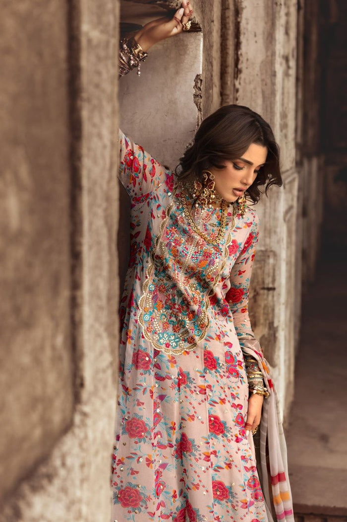 3 Piece Stitched Chiffon &  Lawn  Suit - Ready to Wear