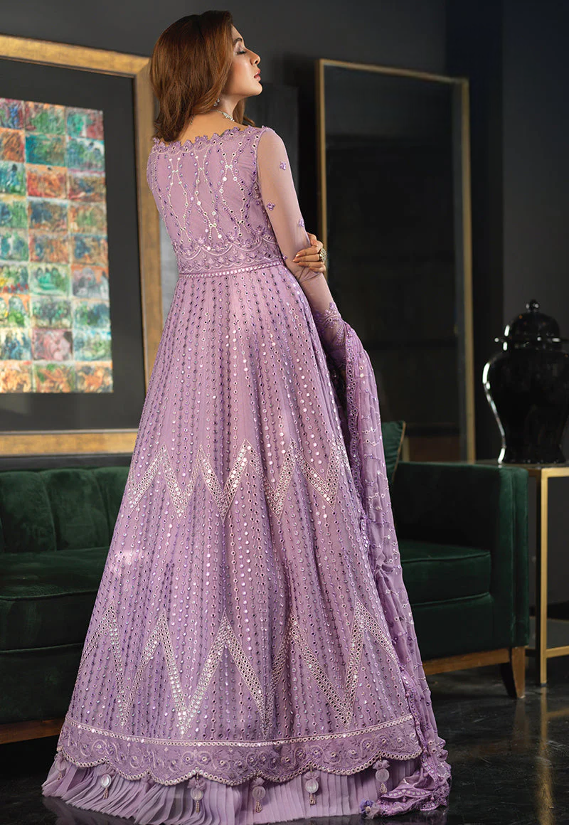 Asim Jofa – Chiffon Frock with Satin Silk Trouser