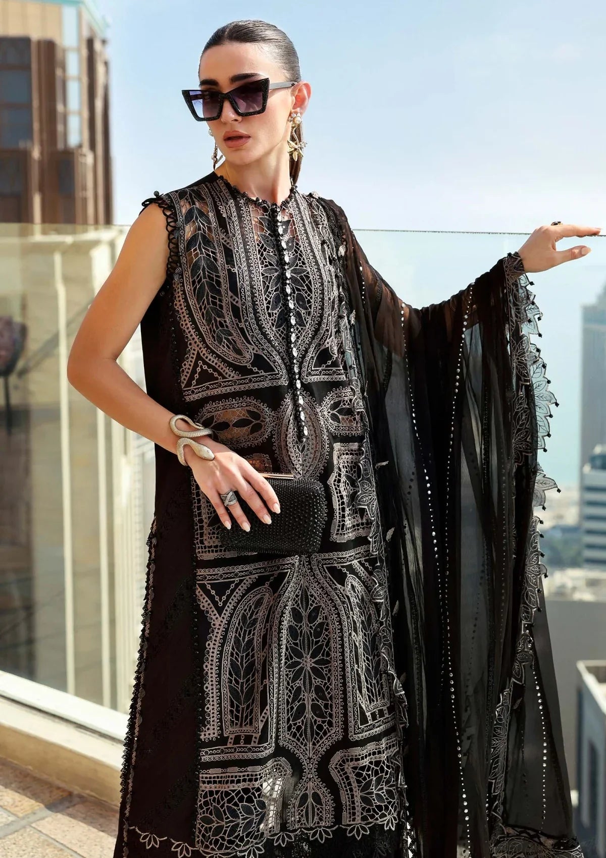 03-Piece Lawn Suit With Embroidery - Ready To Wear