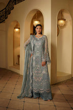 03-Piece Chiffon Suit With Embroidery - Ready To Wear
