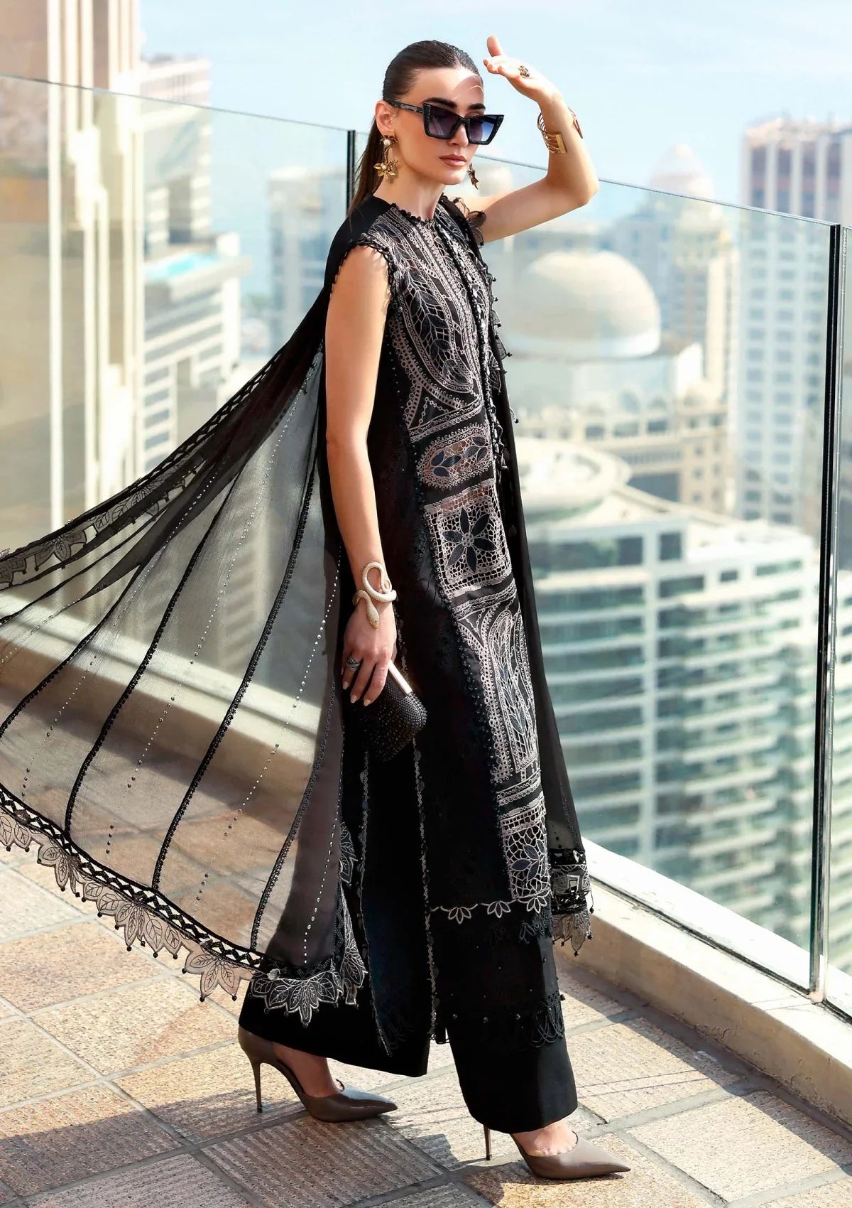 03-Piece Lawn Suit With Embroidery - Ready To Wear