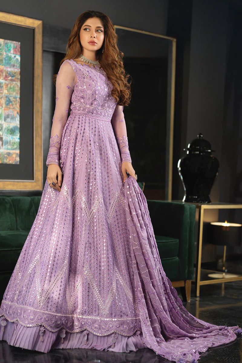 Asim Jofa – Chiffon Frock with Satin Silk Trouser