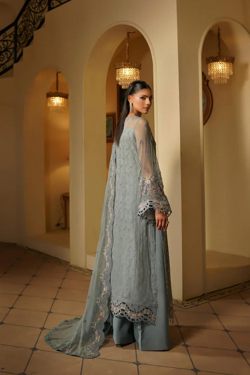 03-Piece Chiffon Suit With Embroidery - Ready To Wear