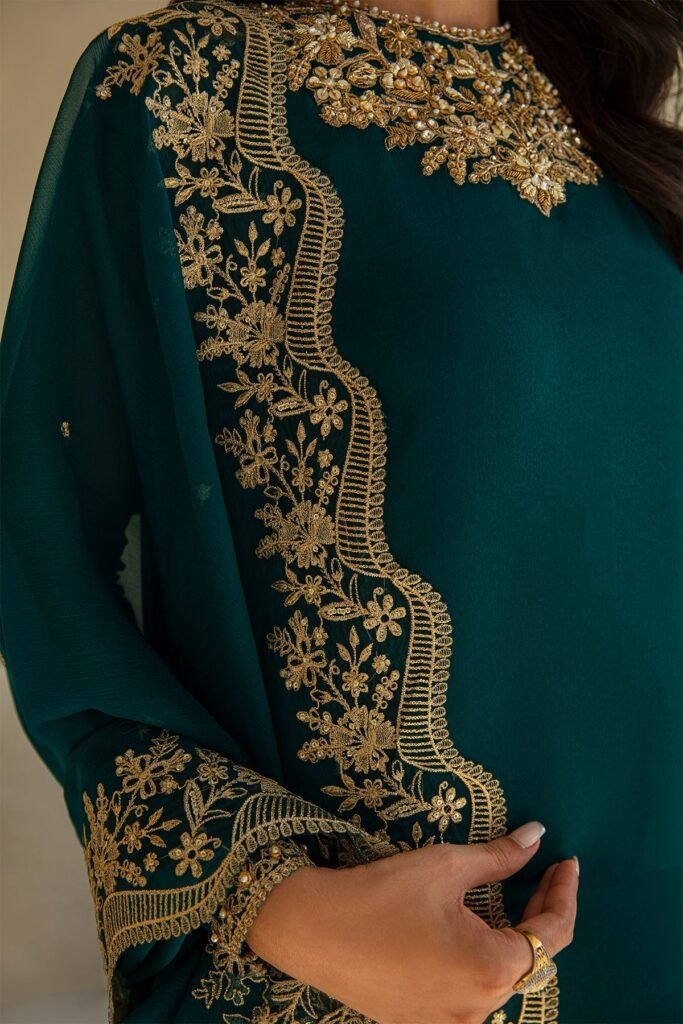3  Piece Stitched Chiffon suit - Ready to Wear