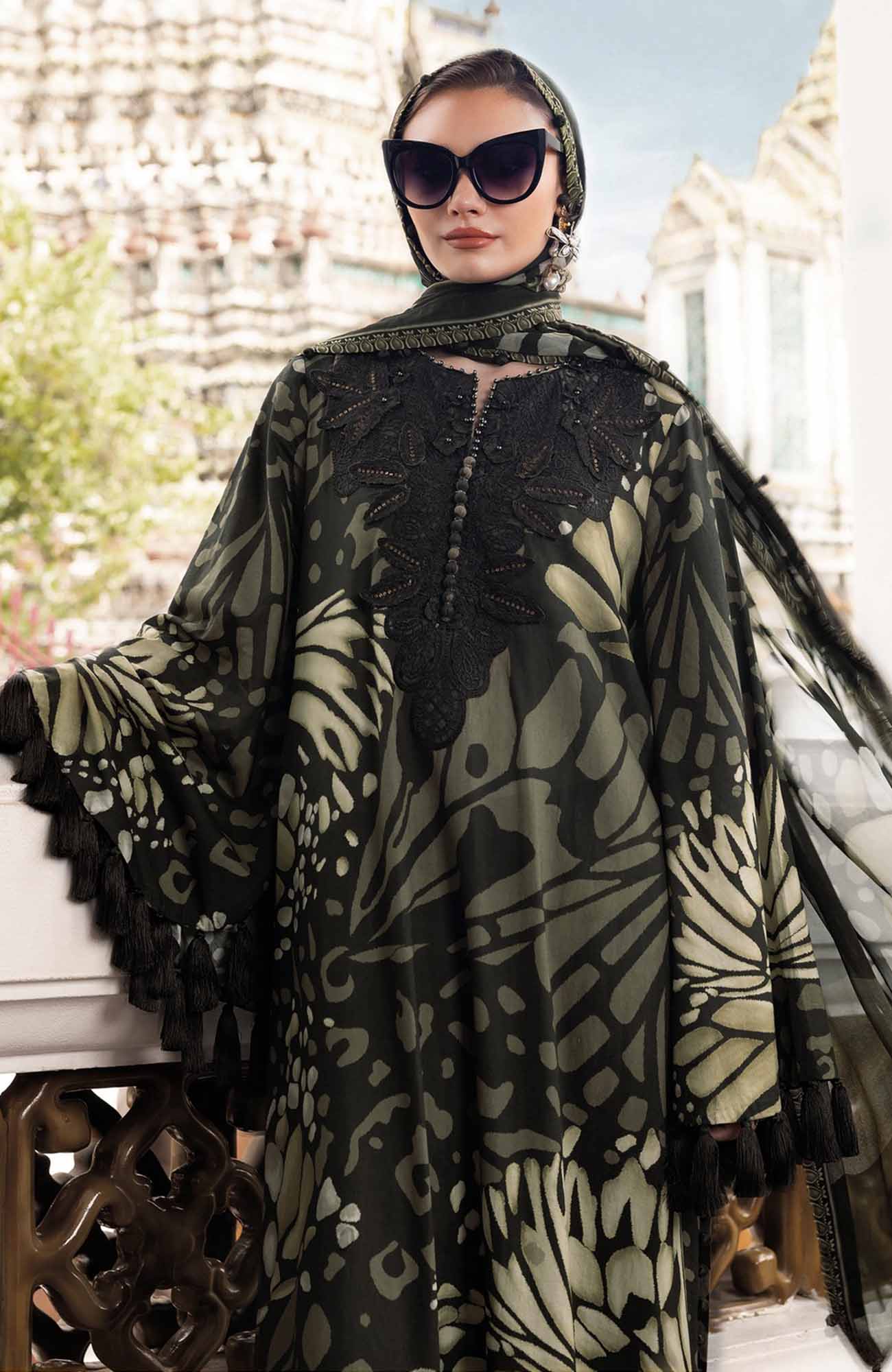 3  Piece Stitched  Lawn  Suit - Ready to Wear