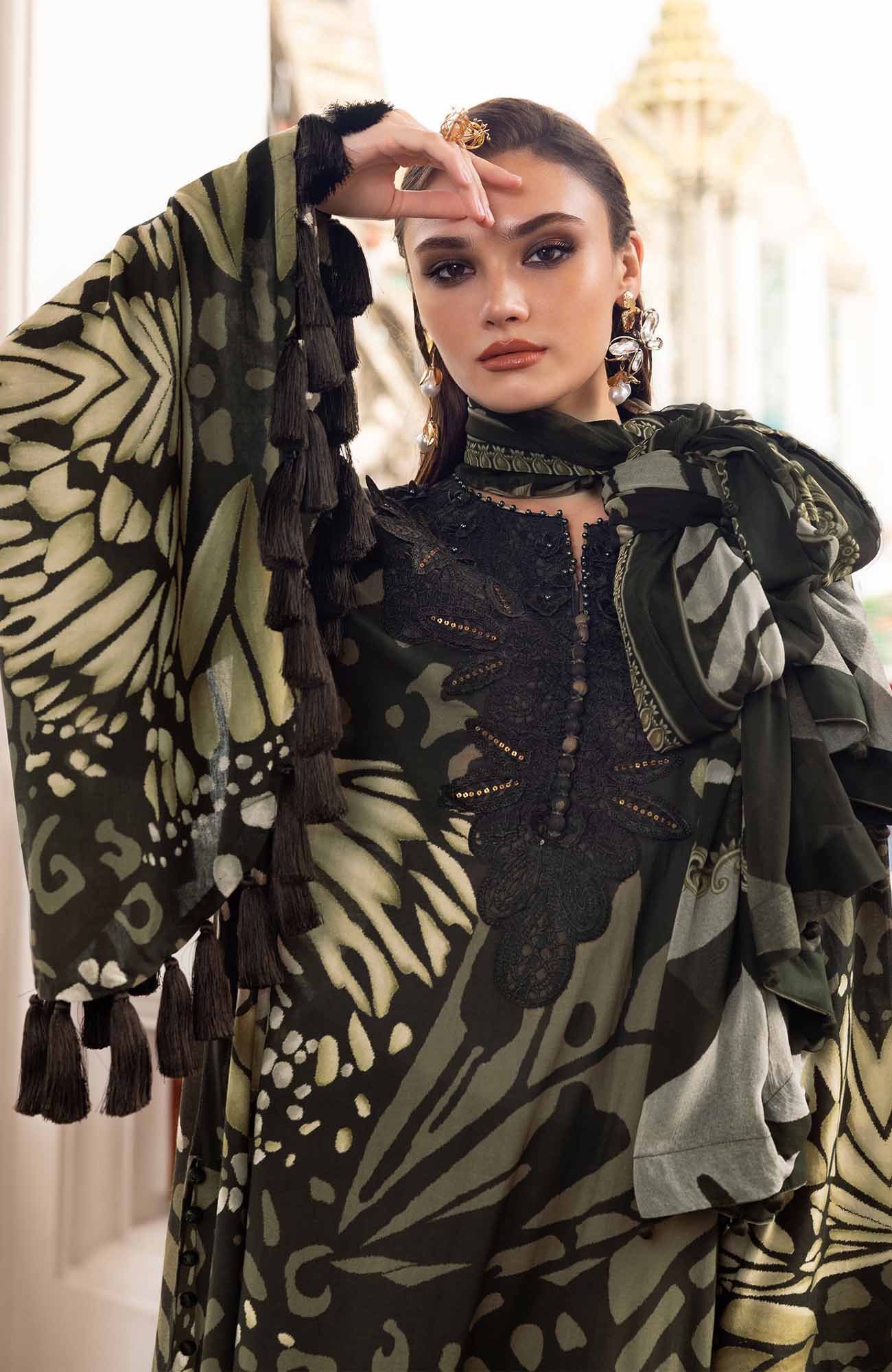 3  Piece Stitched  Lawn  Suit - Ready to Wear