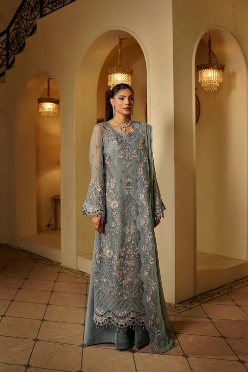 03-Piece Chiffon Suit With Embroidery - Ready To Wear
