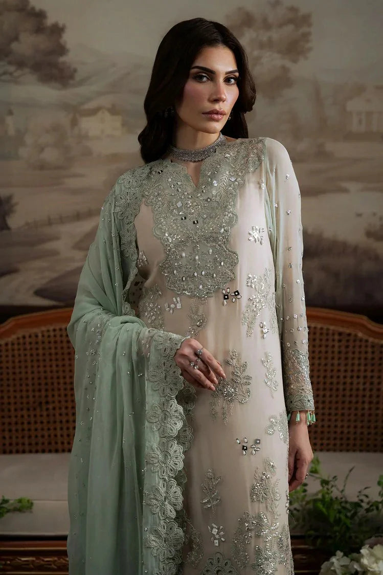 Chiffon  stitched  Embroidered Suit