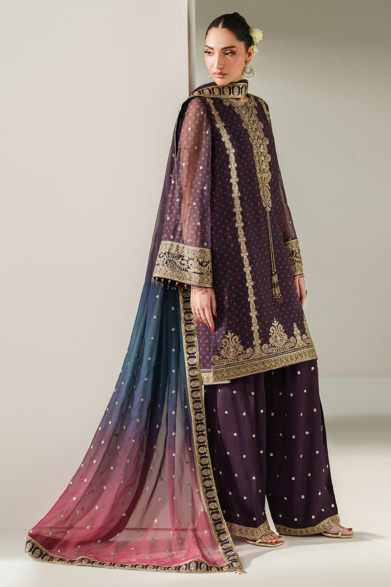 3 Piece Stitched  Chiffon  suit - Ready to Wear