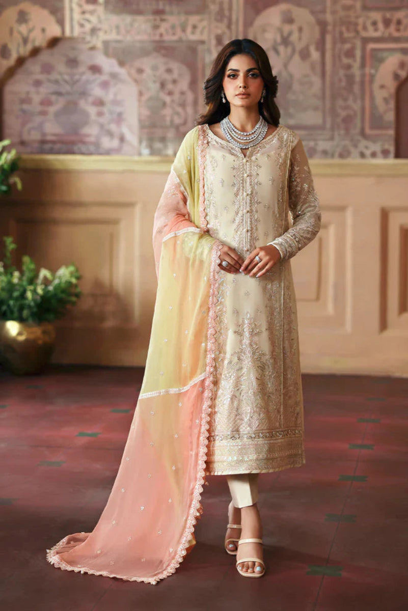 3-Piece Chiffon & Malai  Al Nisa Embroidery