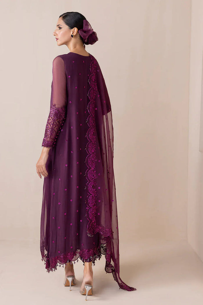 3 Piece Stitched Chiffon & Organza suit - Ready  to Wear