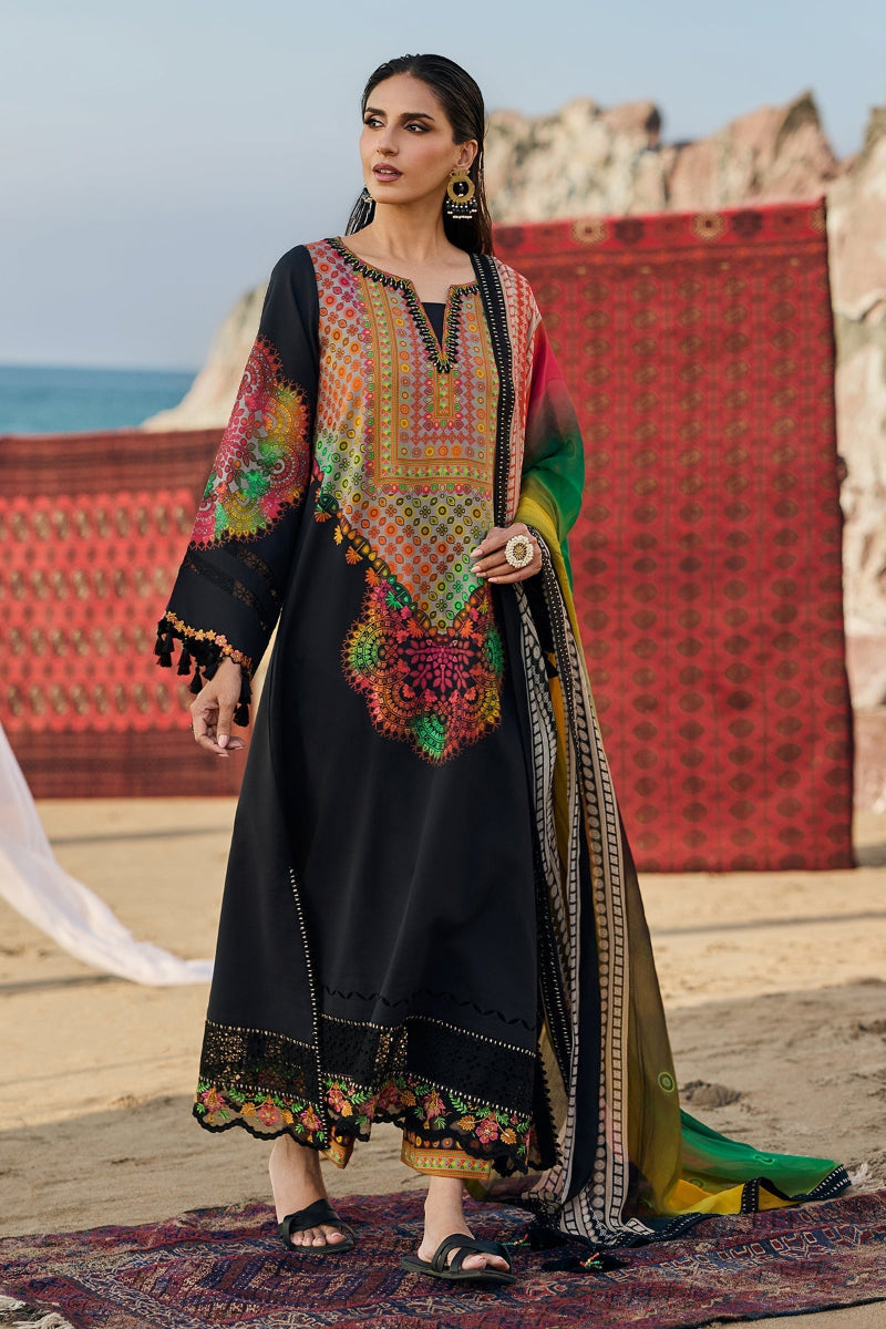 Heavy Embroidered Swiss Lawn Suit - Festive Collection