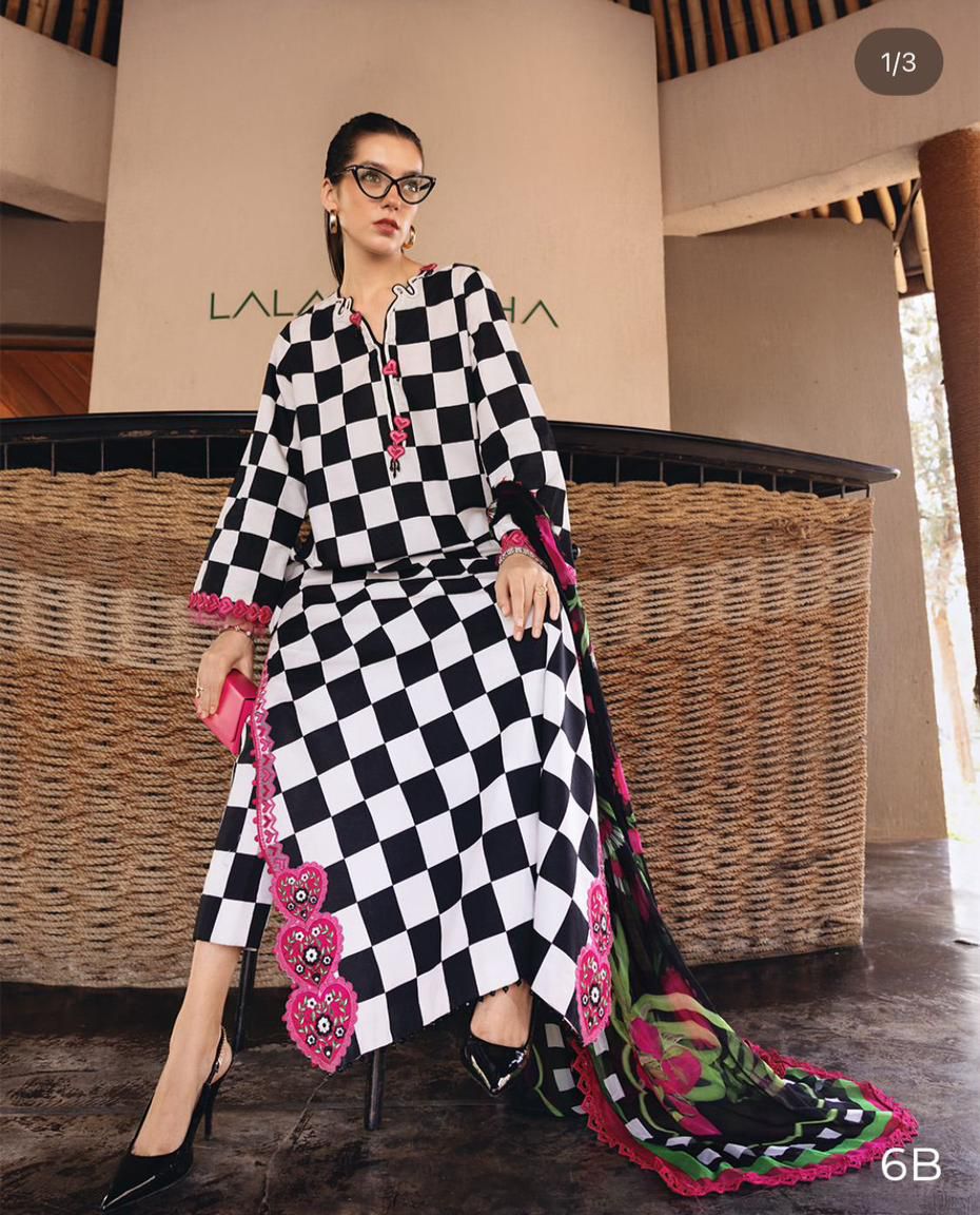 03-Piece Embroidered Printed Lawn Suit- Ready To Wear