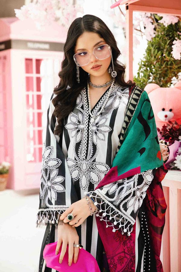 03-Piece Embroidered Printed Lawn Dress - Ready To Wear