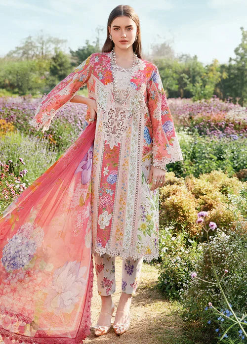 03-Piece Heavy Embroidered Printed Lawn Dress - Ready To Wear
