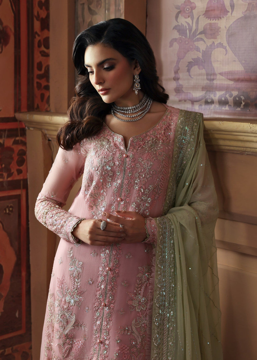 3 Piece  Stitched Chiffon Suit - Ready to Wear